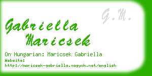 gabriella maricsek business card